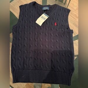 Ralph Lauren kids Dark Blue V-Neck Sweater Vest